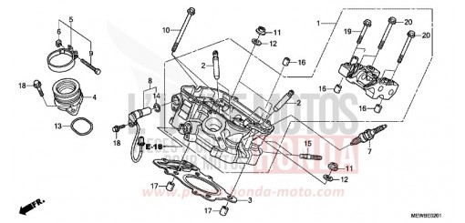 REAR CYLINDER HEAD NT700VAB de 2011